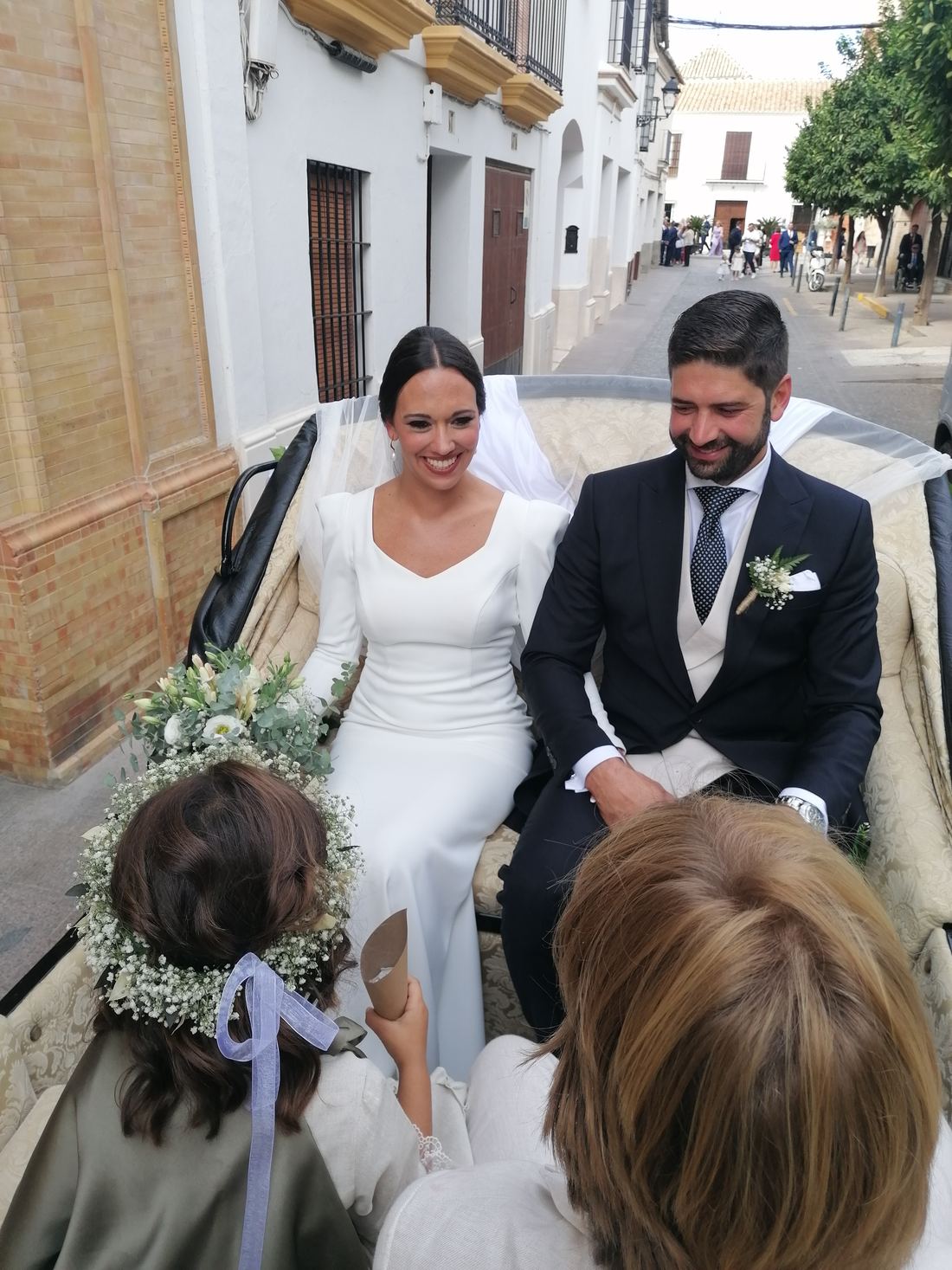 Boda real de Legado Romano — llegada en coche de caballos